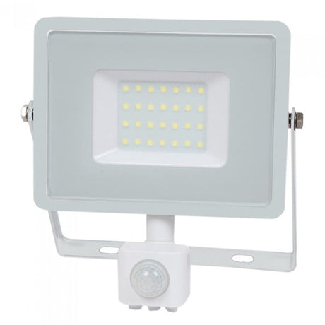 V-Tac Proiector LED Proiector LED V-Tac SKU-459 | 30W, 6400K, IP44, Senzor Miscare, Alb