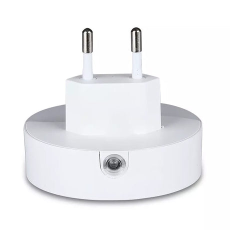 V-Tac Iluminare decorativa Lampa Veghe V-Tac SKU-505 | Rotunda, Senzor Lumina, 3000K, 2x USB