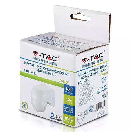 V-Tac Senzor smart Senzor Miscare V-Tac SKU-5088 | Unghi Reglabil, Alb