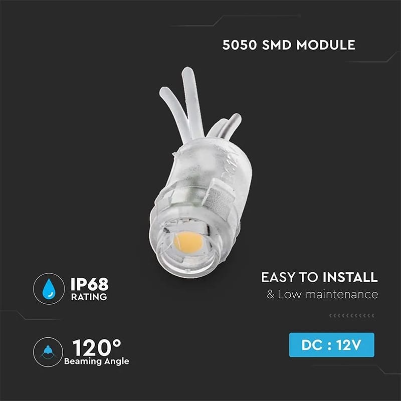 V-Tac Modul LED Modul LED V-Tac SKU-5135 | SMD5050, 0.24W, IP68, Alb Cald 3000K