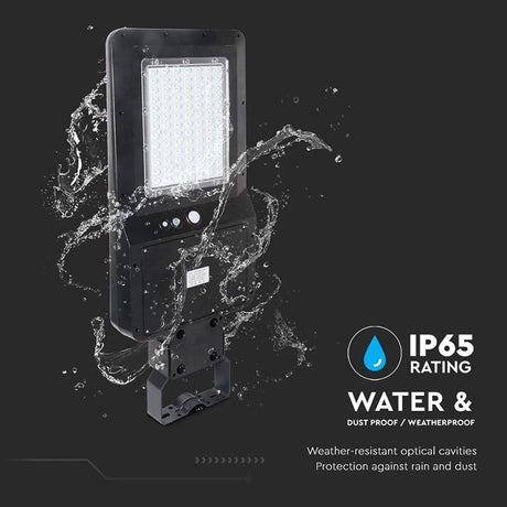 V-Tac Corp de iluminat stradal LED solar V-Tac 40W, 4000K alb neutru, 4800 lm, IP65, senzor mișcare