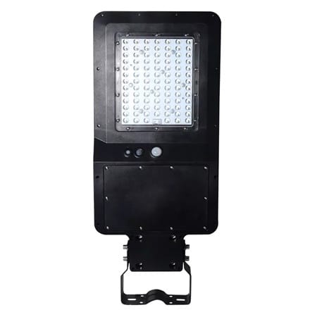 V-Tac Corp iluminat stradal solar LED V-Tac 40W, 4800 lm, 6000K alb rece, IP65, senzor miscare, panou monocristalin 21W