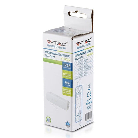 V-Tac SENZOR MISCARE PENTRU REFLECTOARE LED MAX 200W IP65, ALB