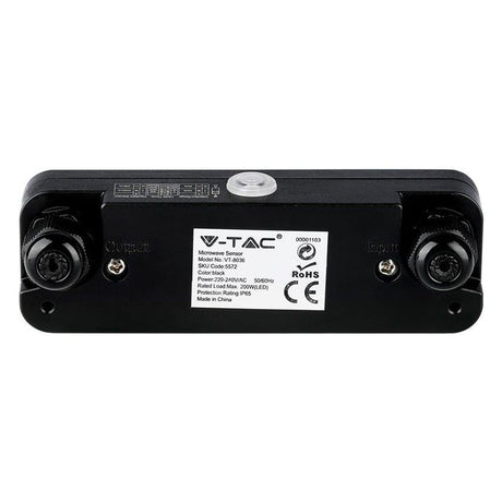 V-Tac Senzor smart Senzor Miscare V-Tac SKU-5572 | IP65, Max 200W, Negru