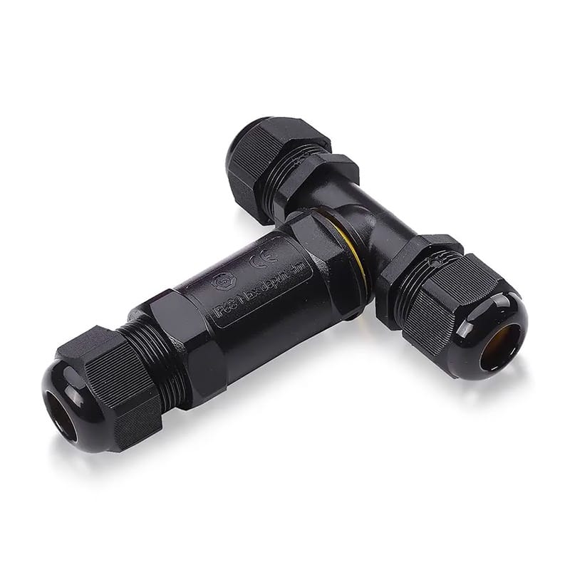 V-Tac Conector Conector V-Tac SKU-5978 | Terminal T, 8-12mm, IP68, Negru