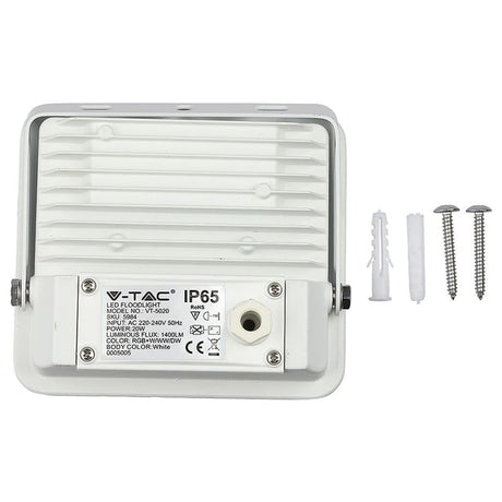 V-Tac Proiector LED Proiector LED Smart V-Tac SKU-5984 | RGB + Alb, 20W, IP65, Alb