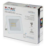 V-Tac Proiector LED Proiector LED Smart V-Tac SKU-5984 | RGB + Alb, 20W, IP65, Alb