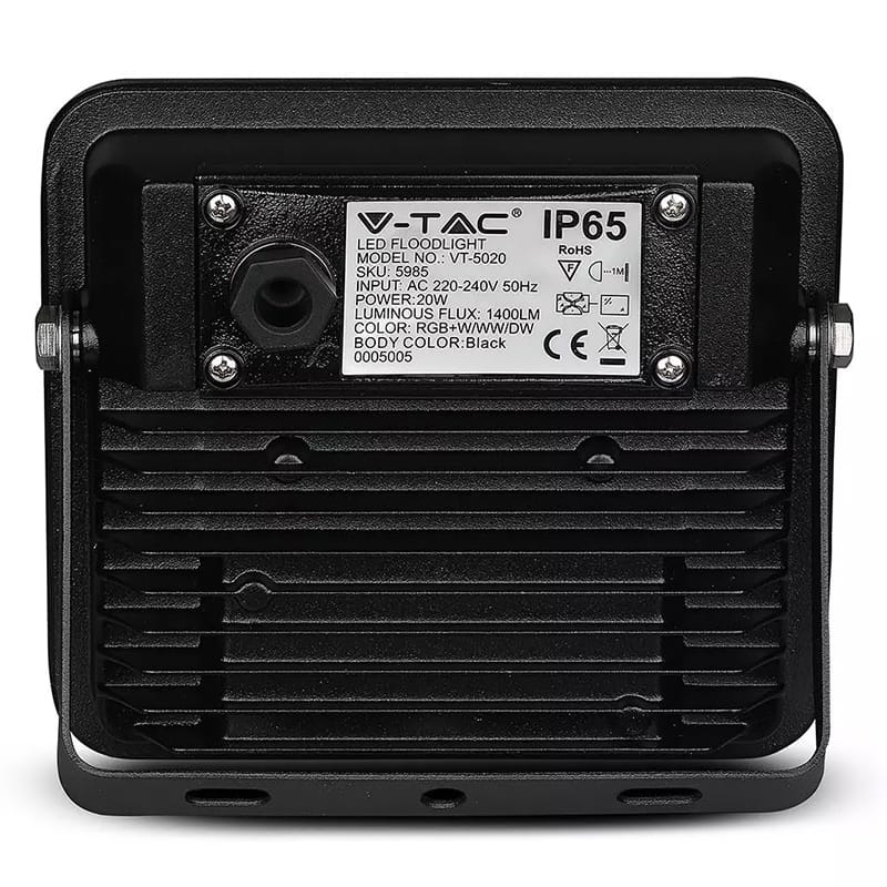 V-Tac Proiector LED Proiector LED Smart V-Tac SKU-5985 | RGB + Alb, 20W, IP65