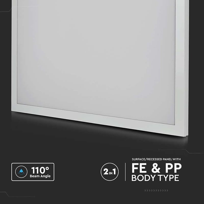 V-Tac Panou LED Panou LED V-Tac SKU-638021 | 36W, 60x60cm, 3960lm, 6400K, Alb Rece