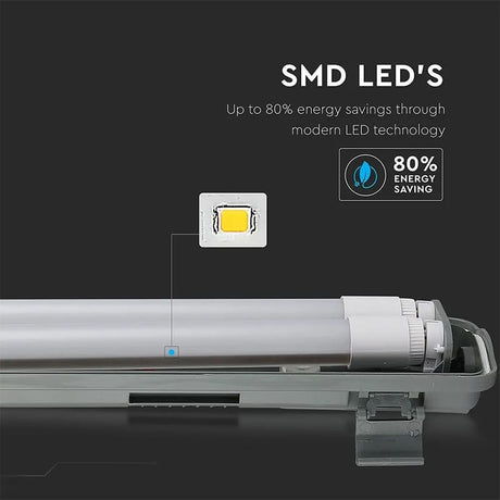 V-Tac Corp iluminat Corp Iluminat LED V-Tac SKU-6387 | 120cm, 2x18W, 4000K Neutru, IP65