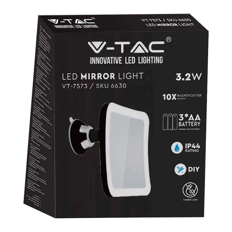 V-Tac Iluminat decorativ Oglinda LED V-Tac SKU-6630 | Make-up, 3.2W, 6400K, Baterii 4xAA