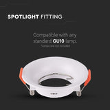 V-Tac Corp iluminat Corp Iluminat V-Tac SKU-6632 | GU10, Rotund, 88mm, Alb