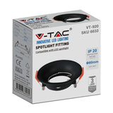 V-Tac Corp iluminat Corp Iluminat V-Tac SKU-6633 | Spot GU10, Rotund, 88x40mm, Negru