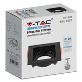 V-Tac Corp iluminat Corp Iluminat Spot V-Tac SKU-6657 | GU10, Unghi Reglabil, Negru