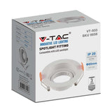 V-Tac Corp iluminat Corp Iluminat V-Tac SKU-6658 | Spot GU10, Unghi Reglabil, Alb