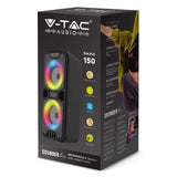 V-Tac Boxa portabila Boxa Portabila V-Tac SKU-6663 | 2x4 inch, 10W, Bluetooth, USB, MicroSD