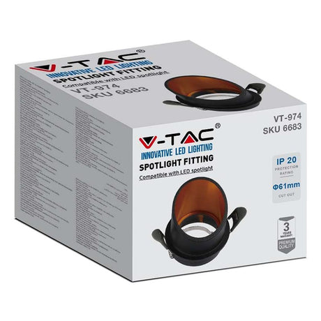 V-Tac Corp iluminat Corp Iluminat V-Tac SKU-6683 | Spot GU10, Negru