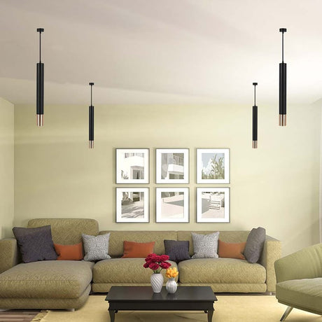 V-Tac Corp de iluminat Pendul V-Tac SKU-6689 | GU10, 60x500mm, Negru/Auriu