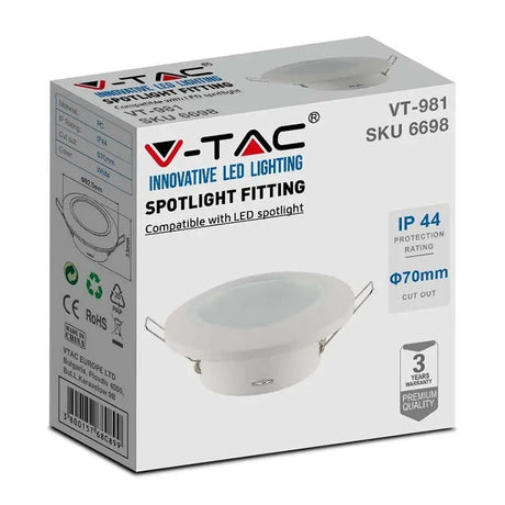 V-Tac Corp iluminat Corp Iluminat V-Tac SKU-6698 | Spot GU10, IP44, Alb