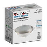 V-Tac Corp iluminat Corp Iluminat V-Tac SKU-6700 | Spot GU10, IP44, Nichel Mat