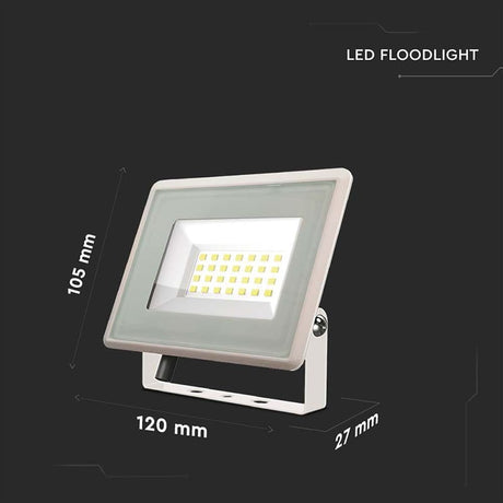 V-Tac Proiector LED Proiector LED V-Tac SKU-6741 | 20W, 4000K, IP65, Alb