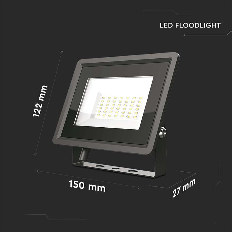 V-Tac Proiector LED Proiector LED V-Tac SKU-6744 | 30W, 4000K, IP65, Negru