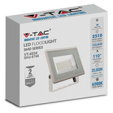 V-Tac Proiector LED Proiector LED V-Tac SKU-6748 | 30W, 6500K, IP65, Alb