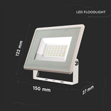 V-Tac Proiector LED Proiector LED V-Tac SKU-6748 | 30W, 6500K, IP65, Alb