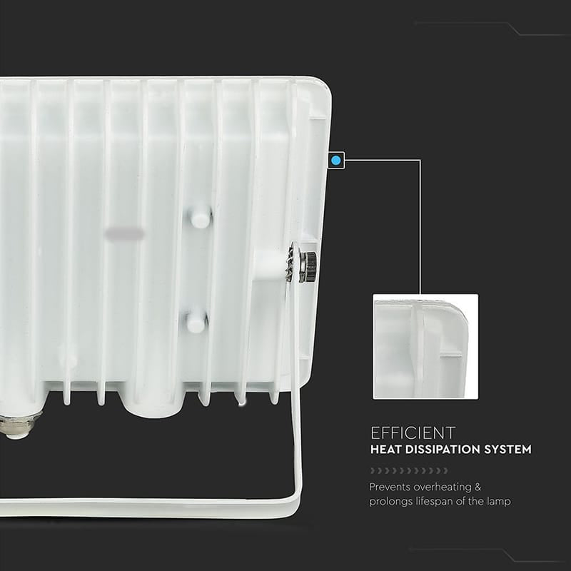 V-Tac Proiector LED Proiector LED V-Tac SKU-6748 | 30W, 6500K, IP65, Alb