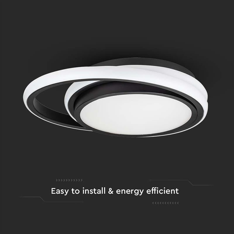 V-Tac Plafoniera LED Plafoniera LED V-Tac SKU-6920 | 38W, 3in1, 4000K, 4050lm, Ø450mm, Negru