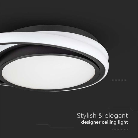 V-Tac Plafoniera LED Plafoniera LED V-Tac SKU-6920 | 38W, 3in1, 4000K, 4050lm, Ø450mm, Negru