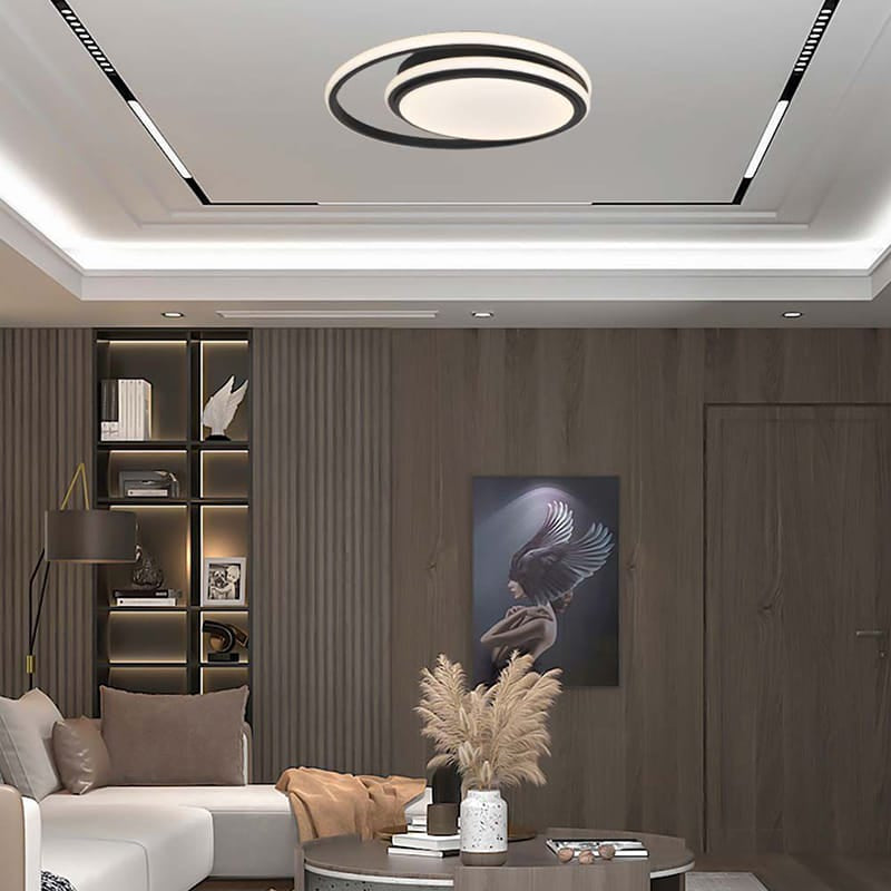 V-Tac Plafoniera LED Plafoniera LED V-Tac SKU-6920 | 38W, 3in1, 4000K, 4050lm, Ø450mm, Negru