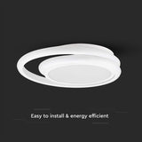 V-Tac Plafoniera LED Plafoniera LED V-Tac SKU-6921 | 38W, 3in1, 4000K, Ø450mm, 4050lm