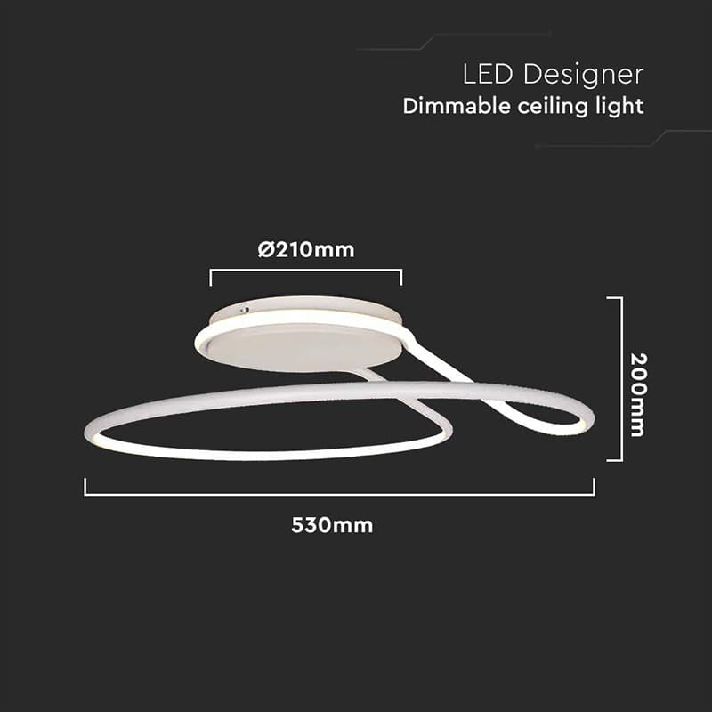 V-Tac Corp iluminat Candelabru LED V-Tac SKU-6924 | 54W, 3in1 Dimabil, 4000K, Ø520mm