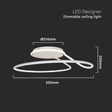 V-Tac Corp iluminat Candelabru LED V-Tac SKU-6924 | 54W, 3in1 Dimabil, 4000K, Ø520mm
