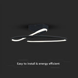 V-Tac Plafoniera LED Plafoniera LED V-Tac SKU-6926 | 20W, 4000K, 2130lm, Ø25cm, Negru