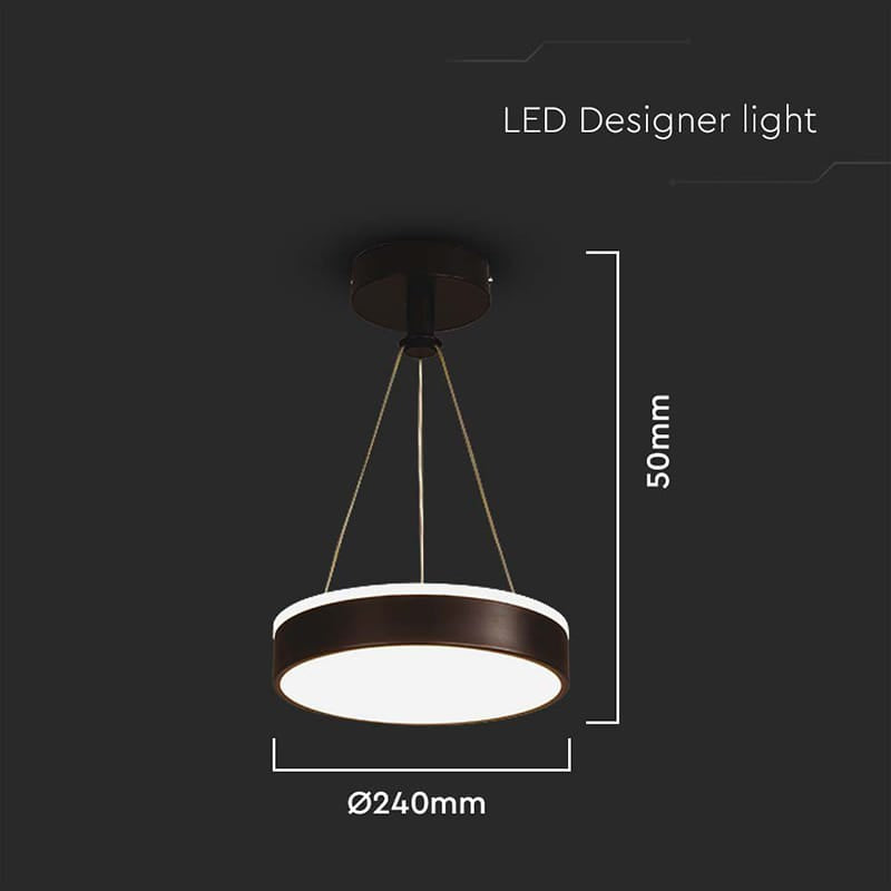 V-Tac Plafoniera LED Plafoniera LED V-Tac SKU-6931 | 12W, 3 in 1, 4000K Alb Neutru, 1280lm, Negru
