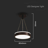 V-Tac Plafoniera LED Plafoniera LED V-Tac SKU-6931 | 12W, 3 in 1, 4000K Alb Neutru, 1280lm, Negru