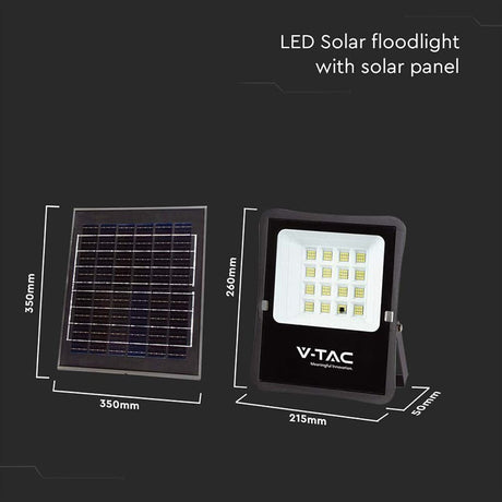 V-Tac Proiector LED Proiector LED Solar V-Tac SKU-6968 | 15W, 6400K, Incarcare Solara