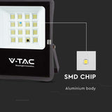 V-Tac Proiector LED Proiector LED Solar V-Tac SKU-6968 | 15W, 6400K, Incarcare Solara