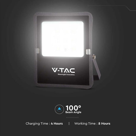 V-Tac Proiector LED Proiector LED Solar V-Tac SKU-6968 | 15W, 6400K, Incarcare Solara