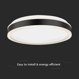 V-Tac Plafoniera LED Plafoniera LED V-Tac SKU-6986 | 18W, 3in1, 4000K, 1280lm, Ø350mm, Negru