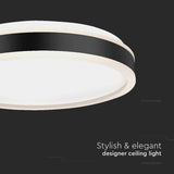 V-Tac Plafoniera LED Plafoniera LED V-Tac SKU-6986 | 18W, 3in1, 4000K, 1280lm, Ø350mm, Negru
