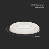 V-Tac Plafoniera LED Plafoniera LED V-Tac SKU-6987 | 18W, 4000K, 1280lm, Ø350mm, Alb