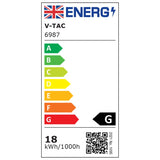 V-Tac Plafoniera LED Plafoniera LED V-Tac SKU-6987 | 18W, 4000K, 1280lm, Ø350mm, Alb