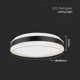 V-Tac Plafoniera LED Plafoniera LED V-Tac SKU-6988 | 24W, 3in1, Dimabila, 4000K, 2500lm, Ø400mm