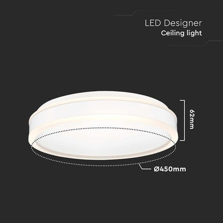 V-Tac Plafoniera LED Plafoniera LED V-Tac SKU-6989 | 24W, 3in1, 4000K, 2500lm, Ø400mm