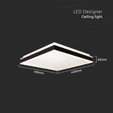 V-Tac Plafoniera LED Plafoniera LED V-Tac SKU-6992 | 24W, 3in1 Dimabila, 4000K, 40x40cm, Negru