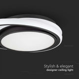 V-Tac Plafoniera LED Plafoniera LED V-Tac SKU-6994 | 24W, 3in1, Negru, 4000K, 2560lm, Ø300mm