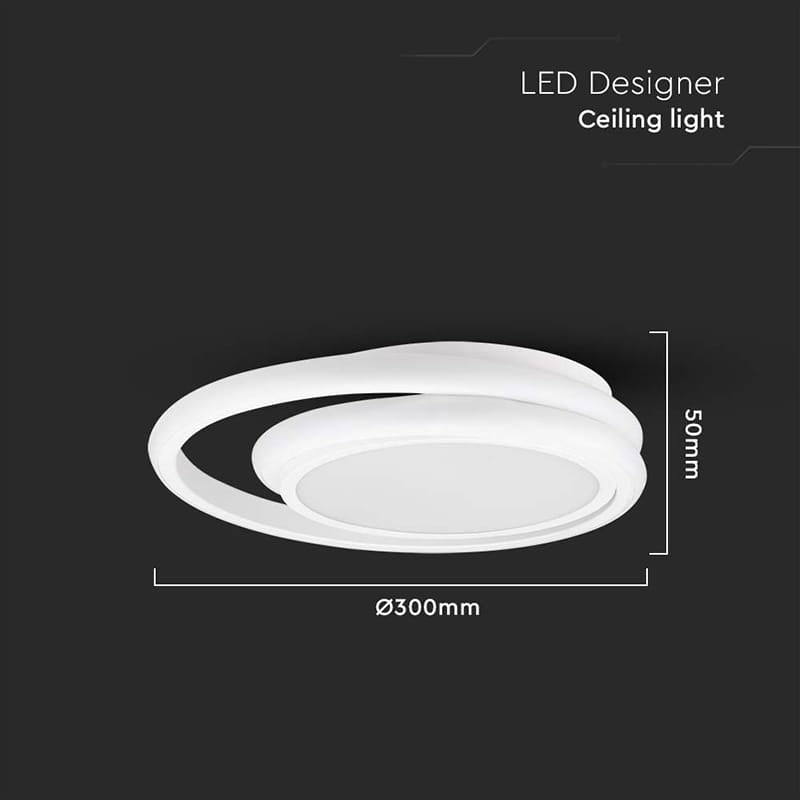 V-Tac Plafoniera LED Plafoniera LED V-Tac SKU-6995 | 24W, 3in1, 4000K, 2560lm, Ø300mm